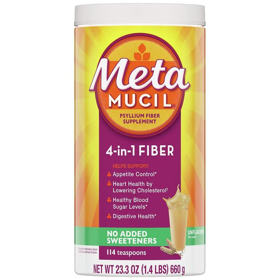 Metamucil Psyllium Husk Powder Fiber Supplement No Flavor 1