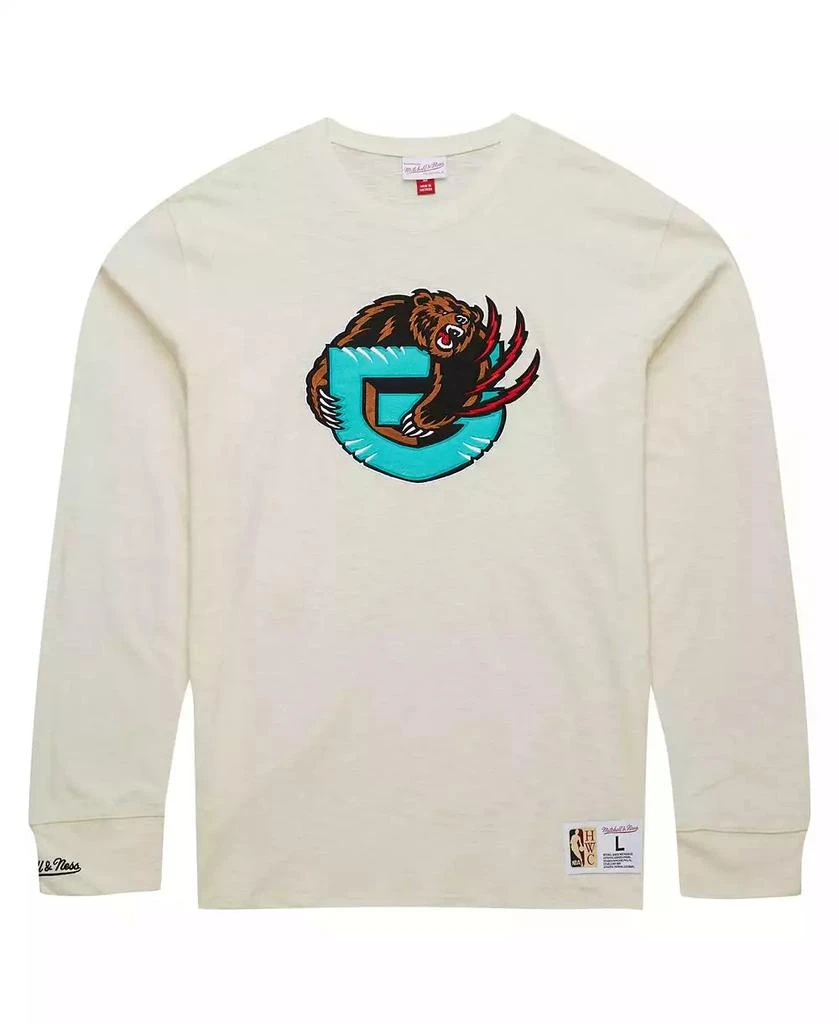 Mitchell & Ness Men's Cream Vancouver Grizzlies Hardwood Classics Vintage-like Long Sleeve T-Shirt 4