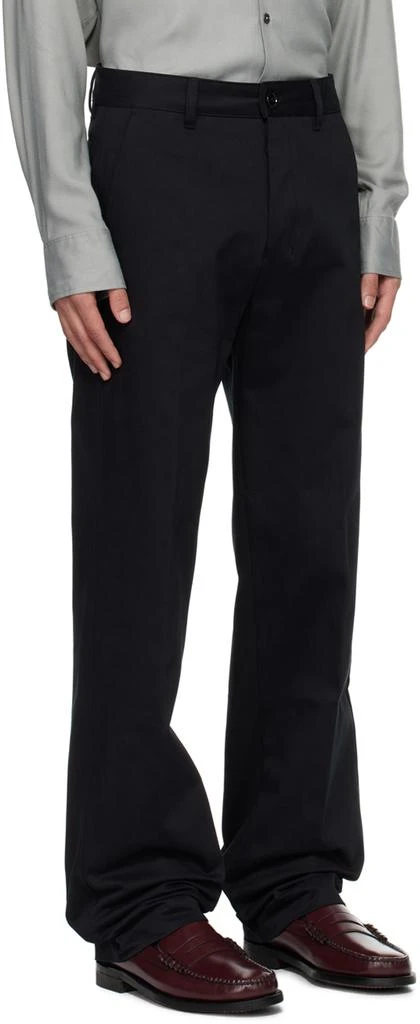 AMI Black Straight Trousers 2