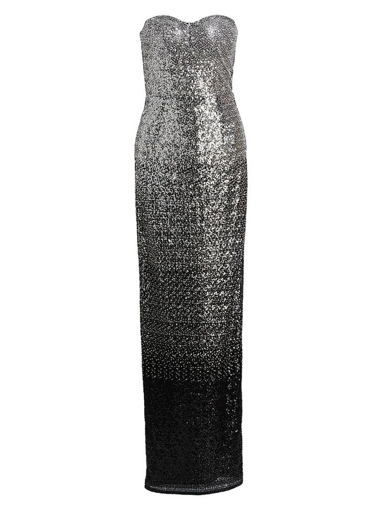 BRONX AND BANCO Geisha Sequined Strapless Maxi Dress 1