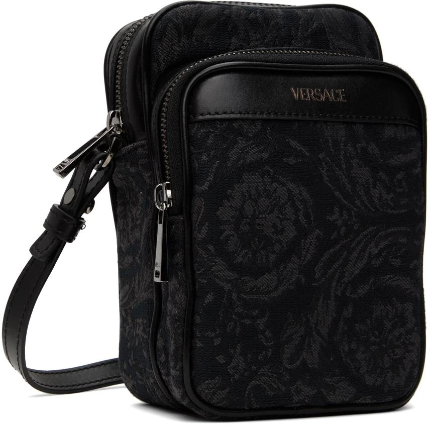 Versace Black Barocco Crossbody Pouch 2
