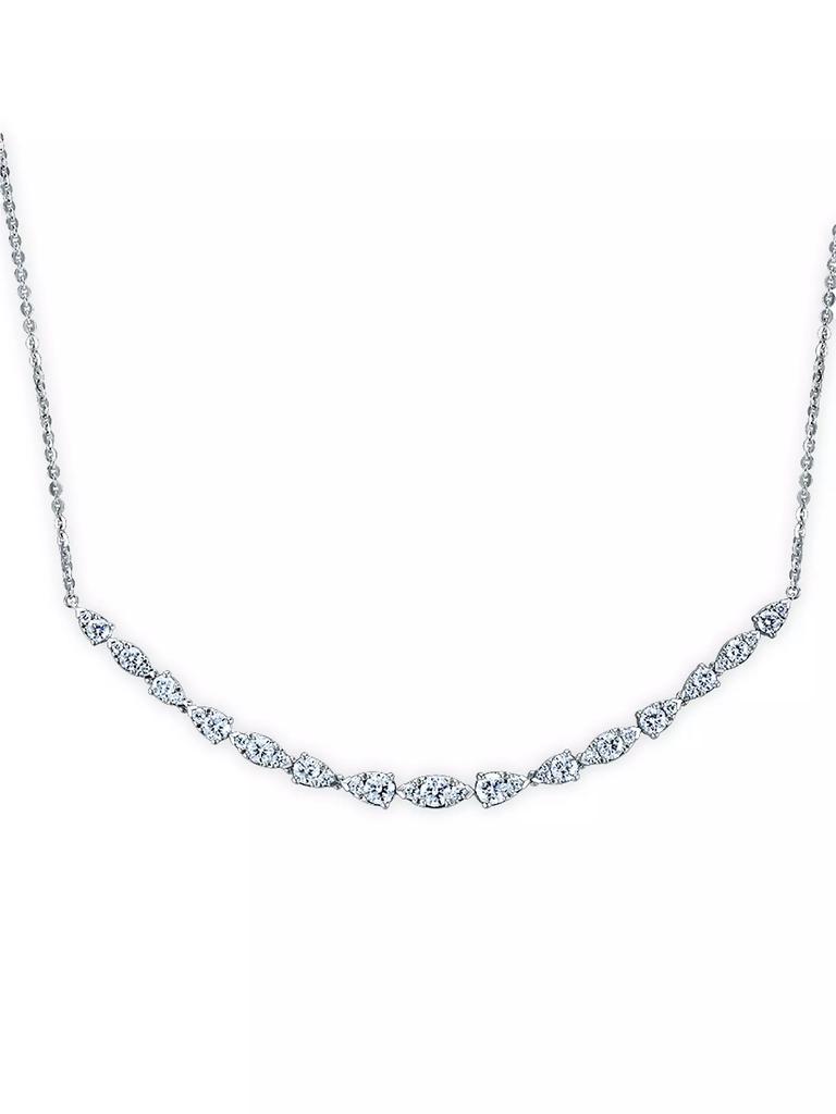 Hearts On Fire Aerial Dewdrop 18K White Gold & 1.50 TCW Diamond Medium Pendant Necklace