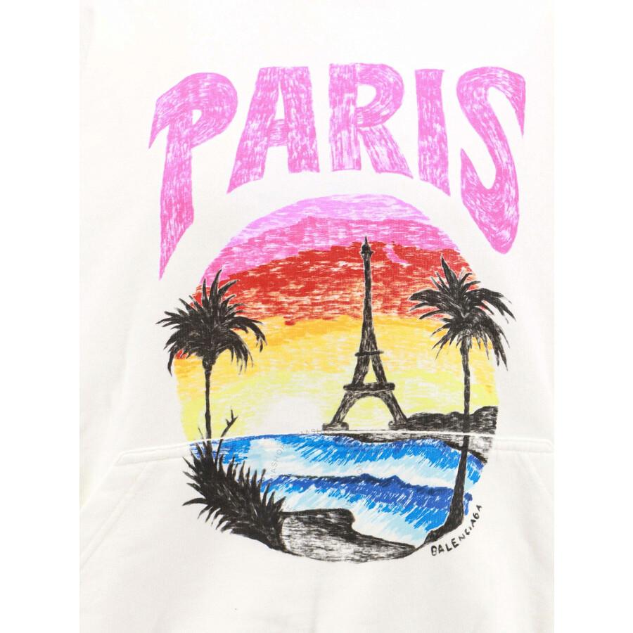 Balenciaga Ladies Paris Tropical Cotton Hoodie - Hoodies