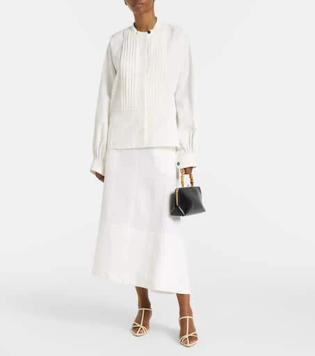 Jil Sander Asymmetric linen midi skirt 2