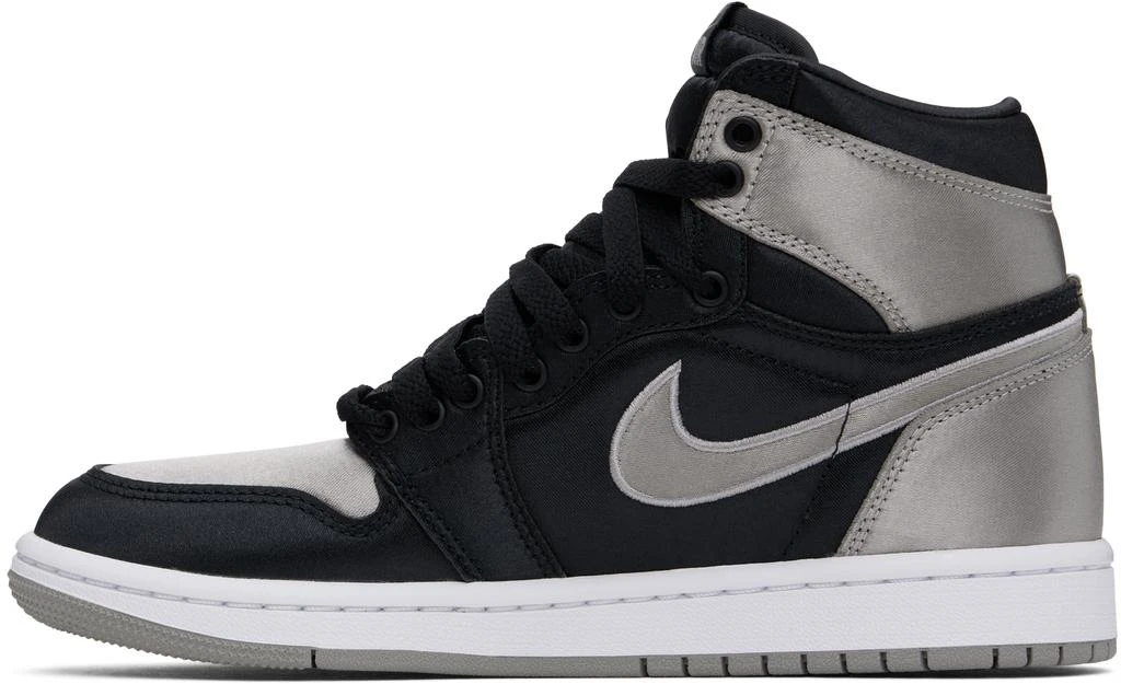 Jordan Black & Silver Air Jordan 1 High OG Sneakers 3
