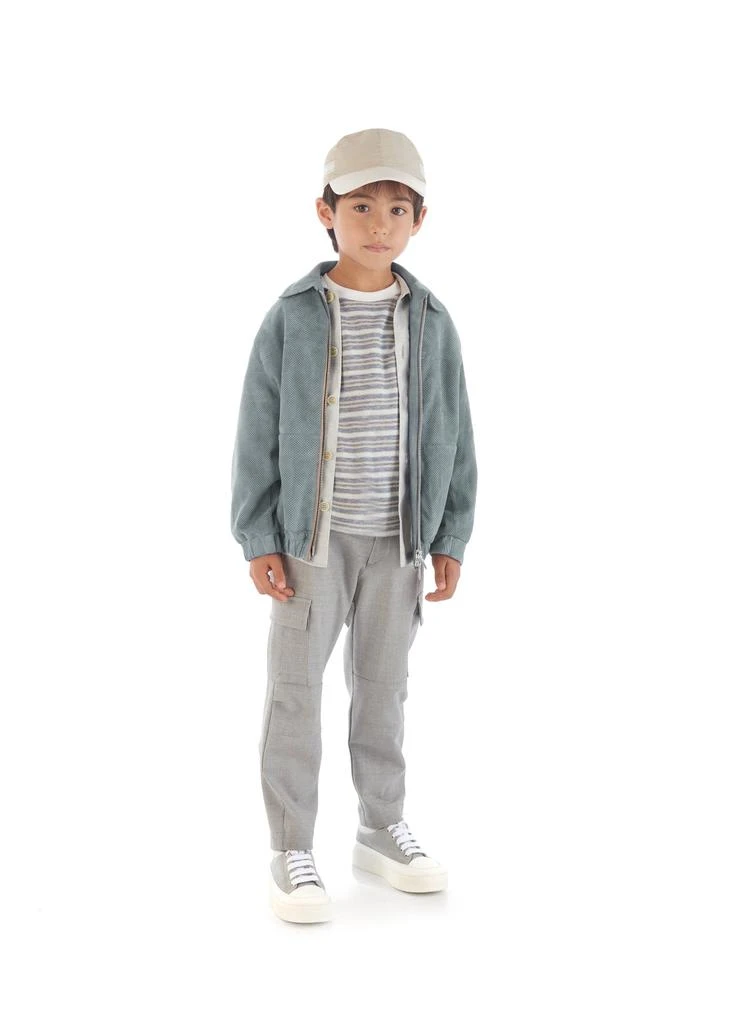 Eleventy Eleventy Boys Cargo Trousers in Grey 2