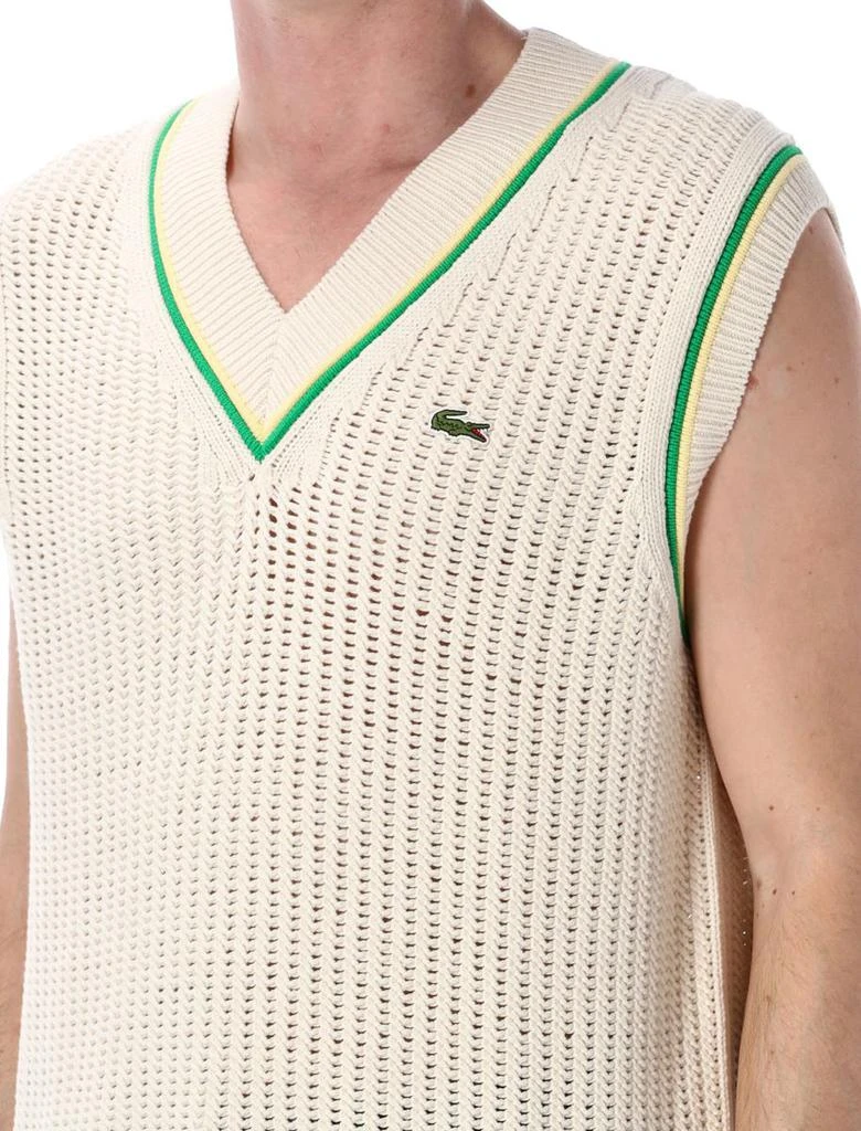 Lacoste Lacoste Crochet Effect Sweater Vest 3