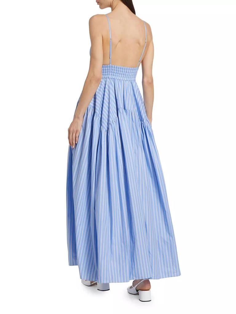 Rosetta Getty Gathered Peplum Camisole Maxi Dress 5