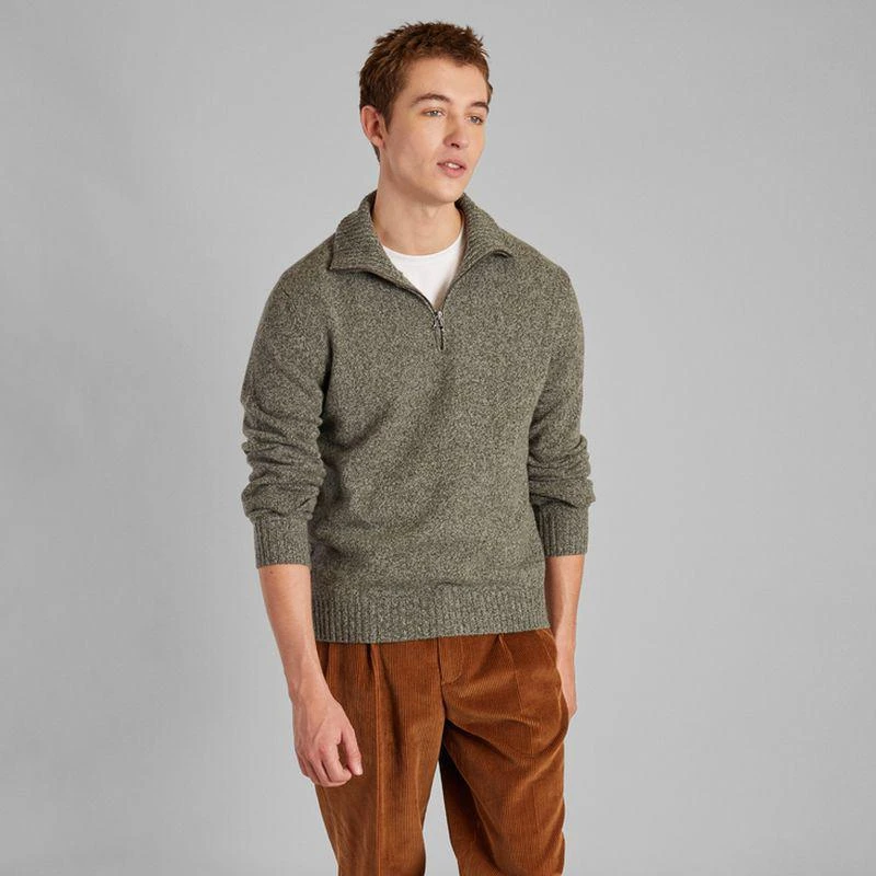 L'Exception Paris Recycled wool trucker neck sweater Khaki L'EXCEPTION PARIS 3