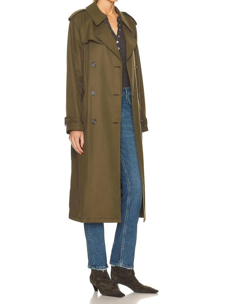 Nili Lotan Tanner Trench Coat In Olive 3