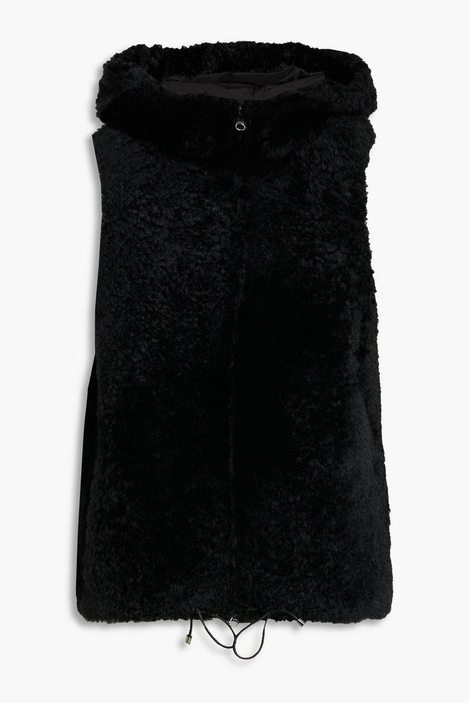 Karl Donoghue Shearling hooded vest