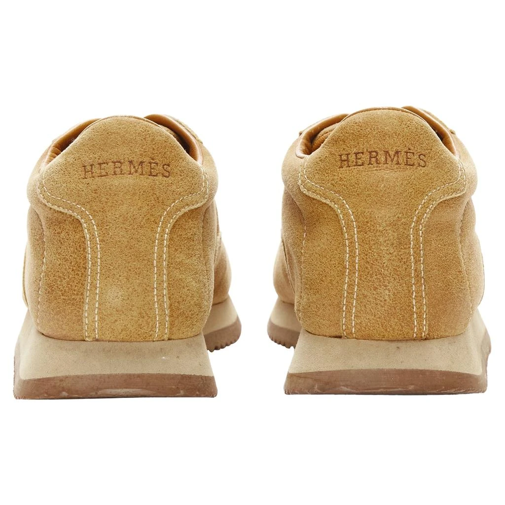 Hermes Hermes Quick tan suede H logo low top sneakers 5