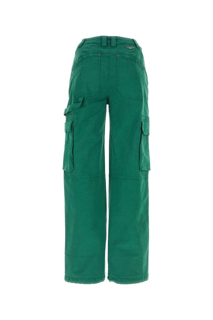 MARINE SERRE Green stretch cotton cargo pant