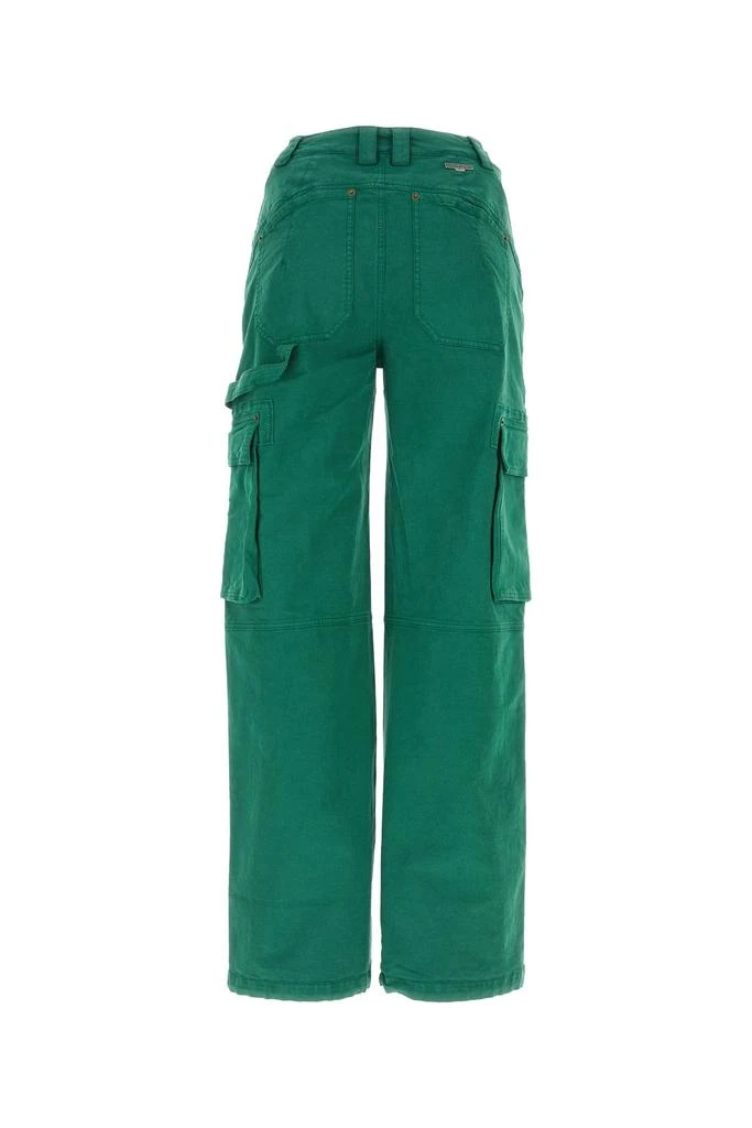 Marine Serre Green stretch cotton cargo pant 1