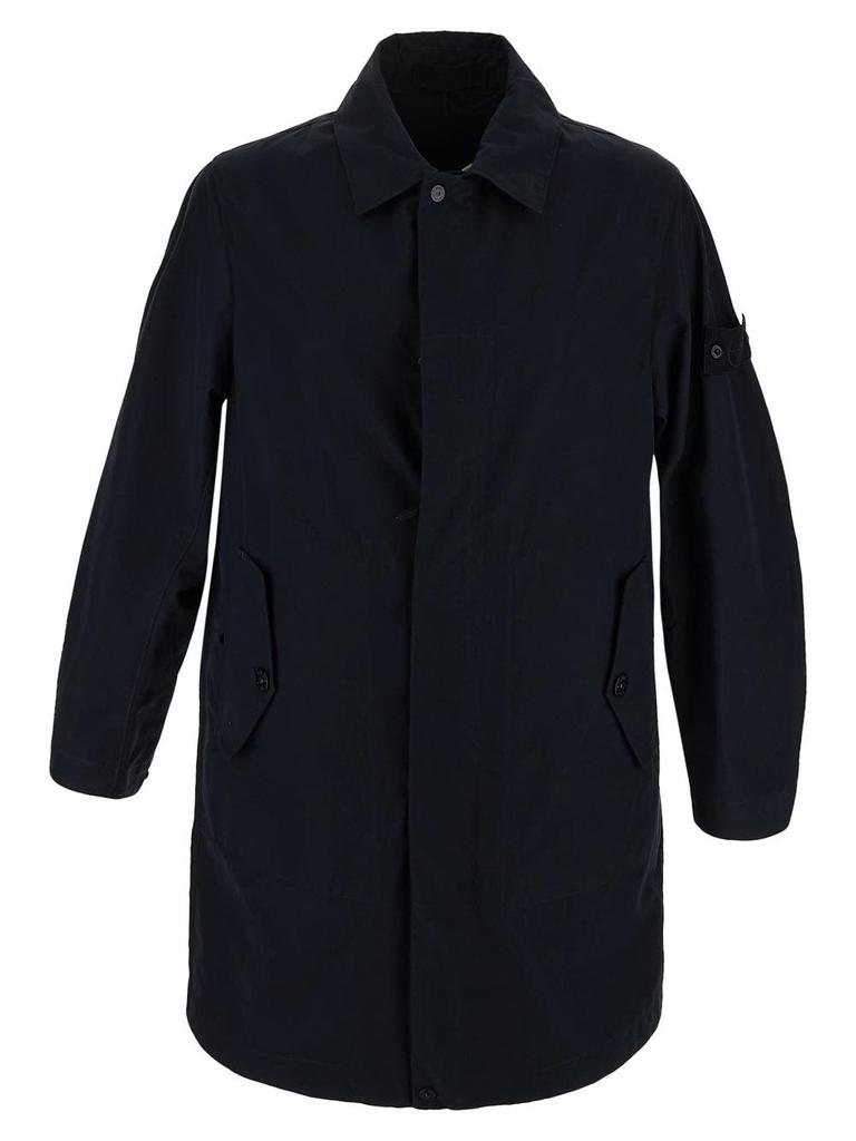 Stone Island Blue waterprof trench coat