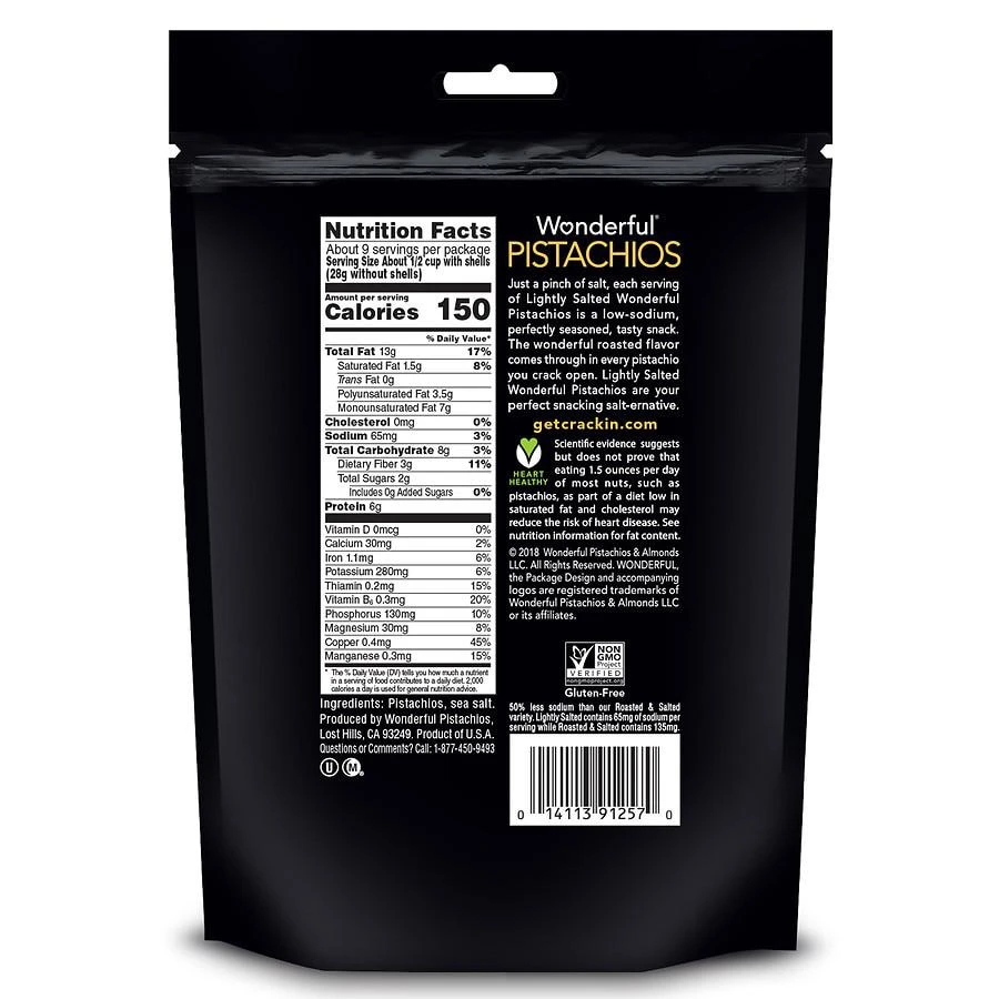 Wonderful In-Shell Pistachios Roasted & Lightly Salted 4
