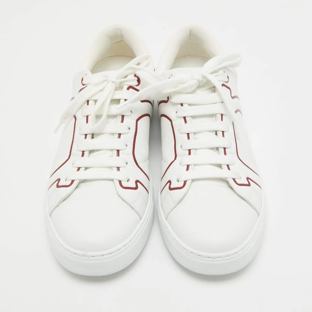Salvatore Ferragamo Ferragamo White/Red Leather Classic Tennis Low Top Sneakers Size 40 3
