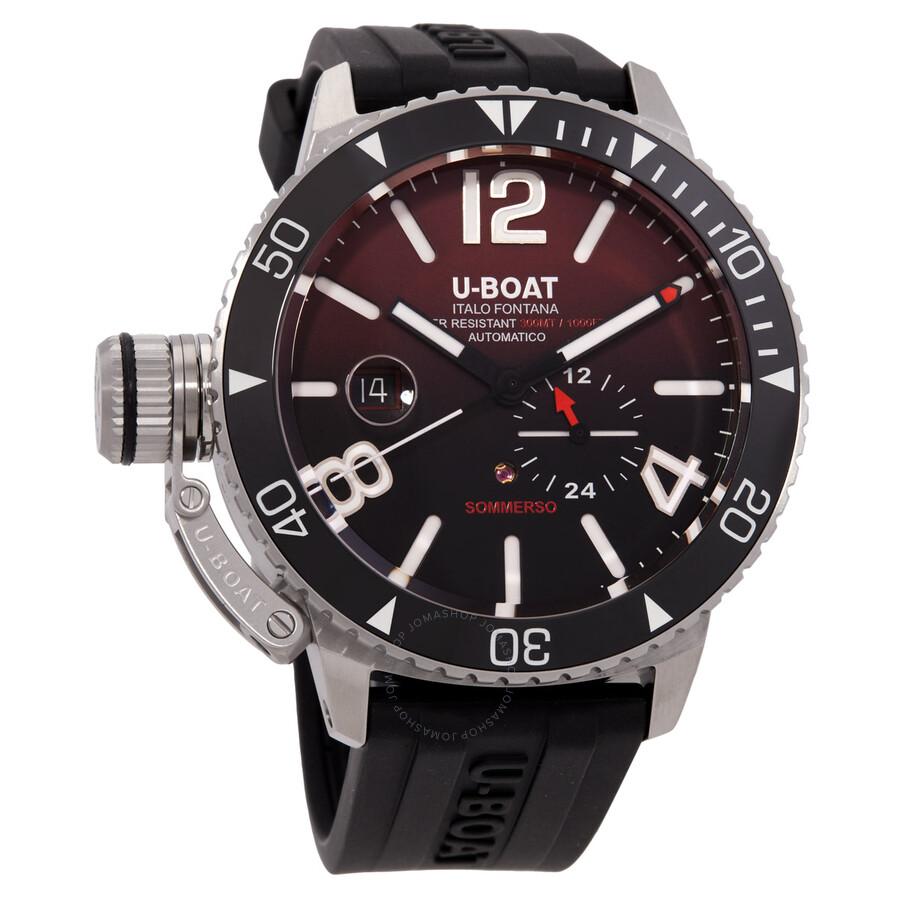 U-Boat Sommerso Automatic Red Dial Men's Watch 9521