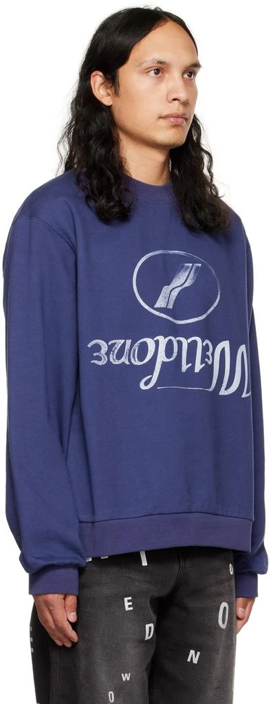 We11done Navy Crewneck Sweatshirt 2