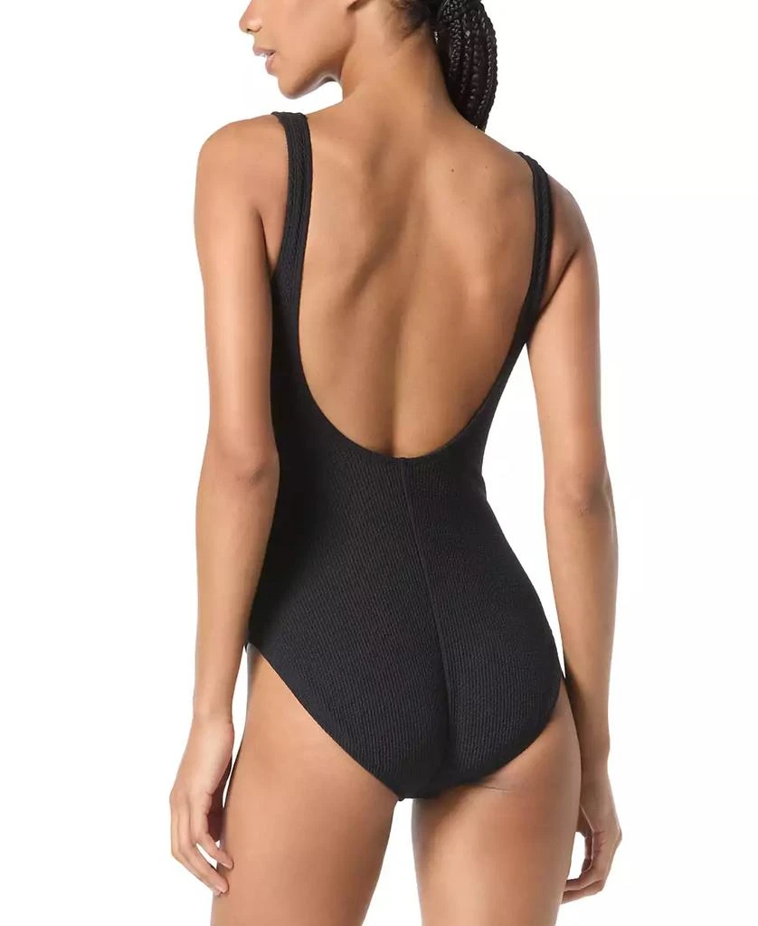 Michael Kors Women's Zip-Front One-Piece Swimsuit 3