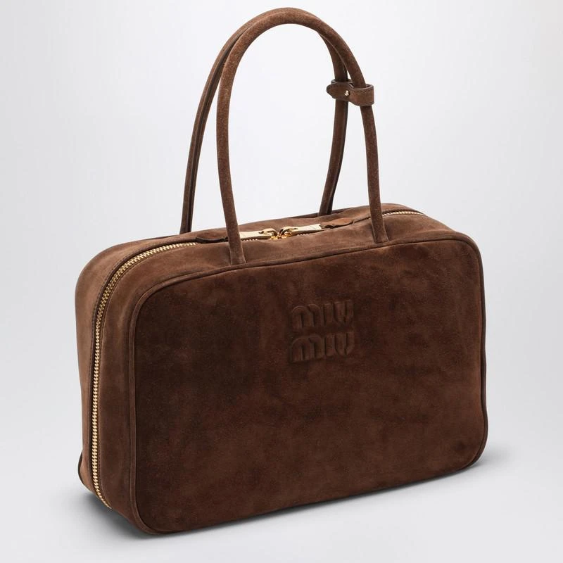 Miu Miu Beau cocoa-coloured suede bag 3