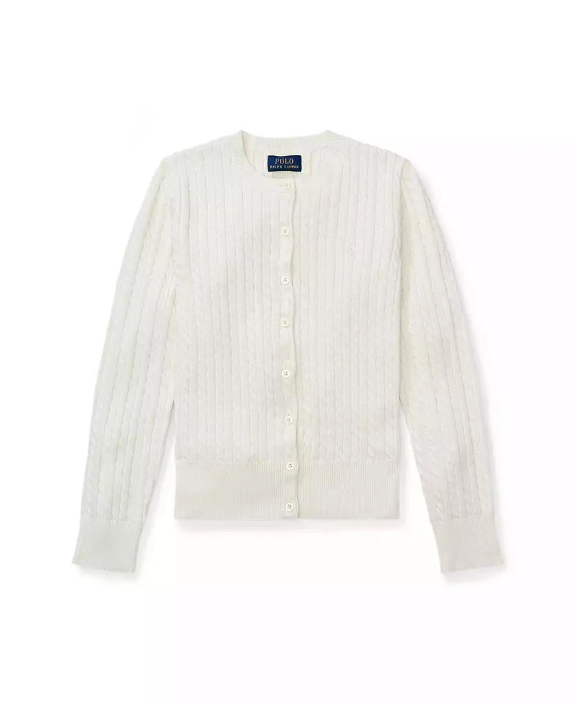Ralph Lauren Big Girls Mini-Cable Cotton Cardigan 1