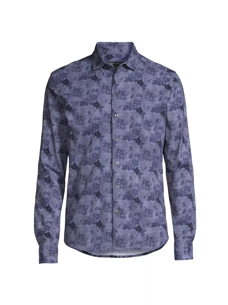 Robert Barakett Calsing Slim-Fit Floral Knit Sportshirt 1