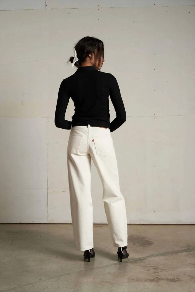 perfectwhitetee Perfectwhitetee - Amee Luxe Rib Button Up Polo Top 2