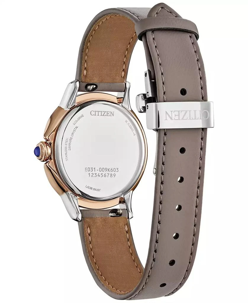 Citizen Eco-Drive Women
s Ceci Taupe Eco-Pet Strap Watch 34mm 5