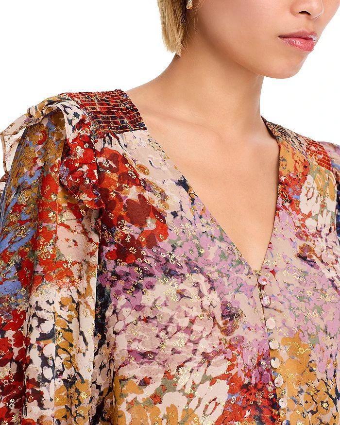 AQUA Abstract Dot Blouse - Exclusive 5