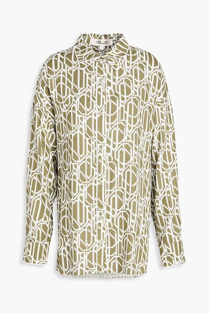 Diane von Furstenberg Artemis printed woven shirt
