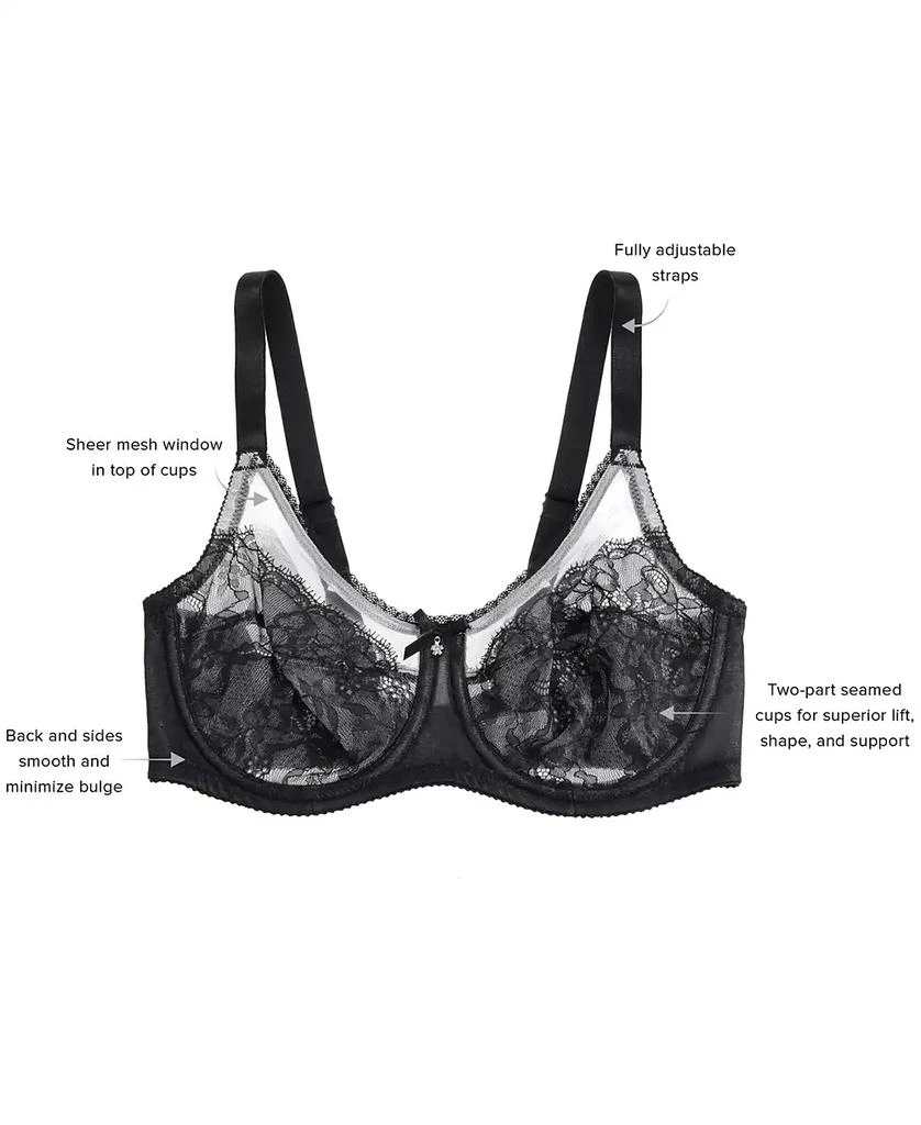 Wacoal Retro Chic Full-Figure Underwire Bra 855186, Up To J Cup 6