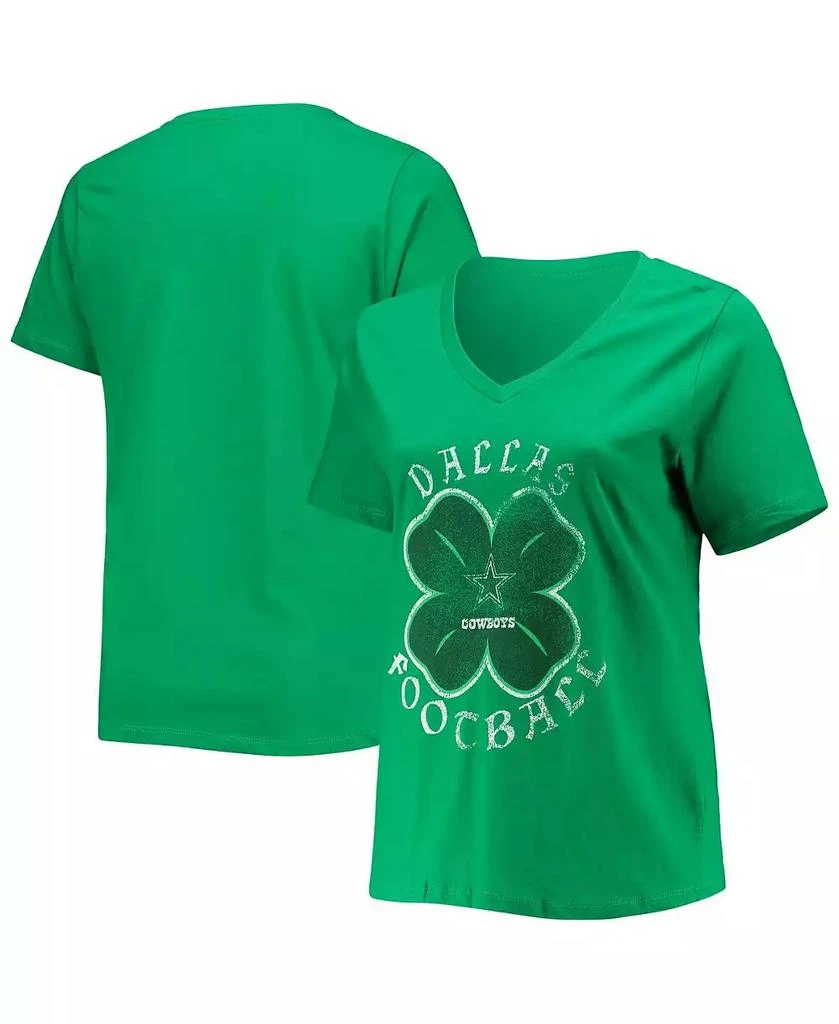 Fanatics Women's Green Dallas Cowboys Plus Size Celtic T-shirt 1