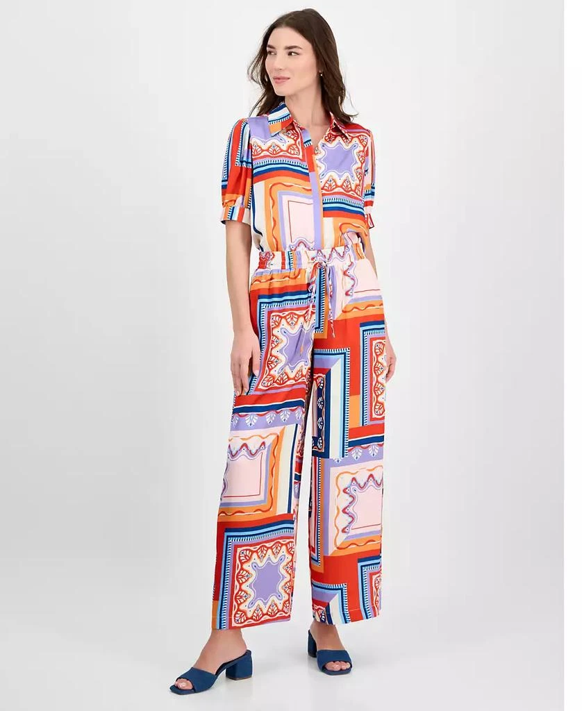 Tahari Women's Printed Wide-Leg Pull-On Pants 1