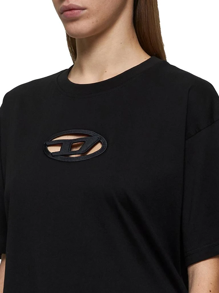 Diesel DIESEL | Black T-Buxt-Crop-Od T-shirt | Women | XXS 4