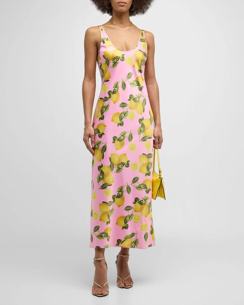 L'Agence Akiya Lemon Printed Tank Dress 3