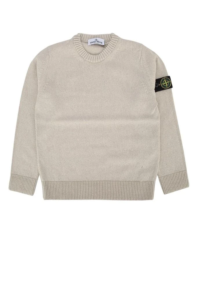 Stone Island Junior Stone Island Junior Logo Patch Crewneck Knitted Pullover