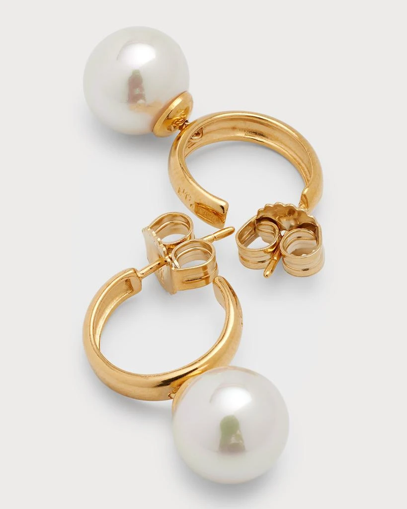 Majorica Chara Pearl and Hoop Earrings, Gold 4