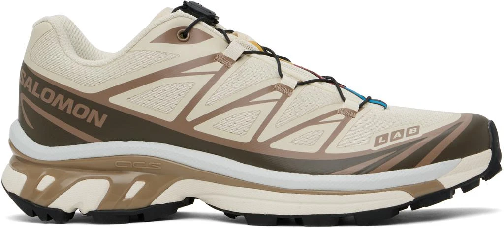 Salomon Off-White & Brown XT-6 Sneakers 1