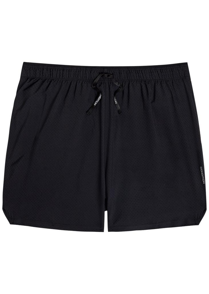 CONDITION Aero perforated stretch-jersey shorts