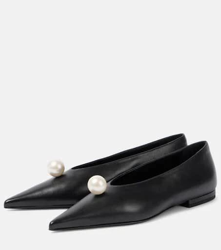 Magda Butrym Embellished leather ballet flats 4