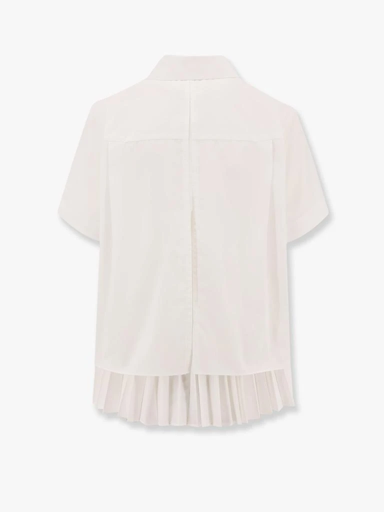 Sacai Cotton shirt with pleated insert on the back 5