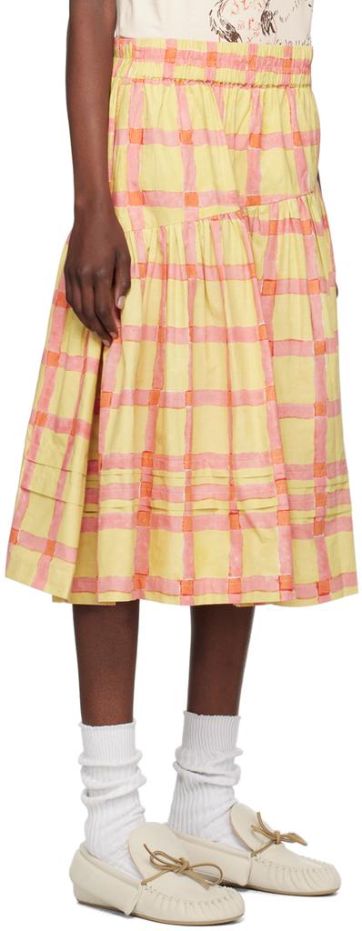 Story mfg. Yellow & Orange Juniper Midi Skirt