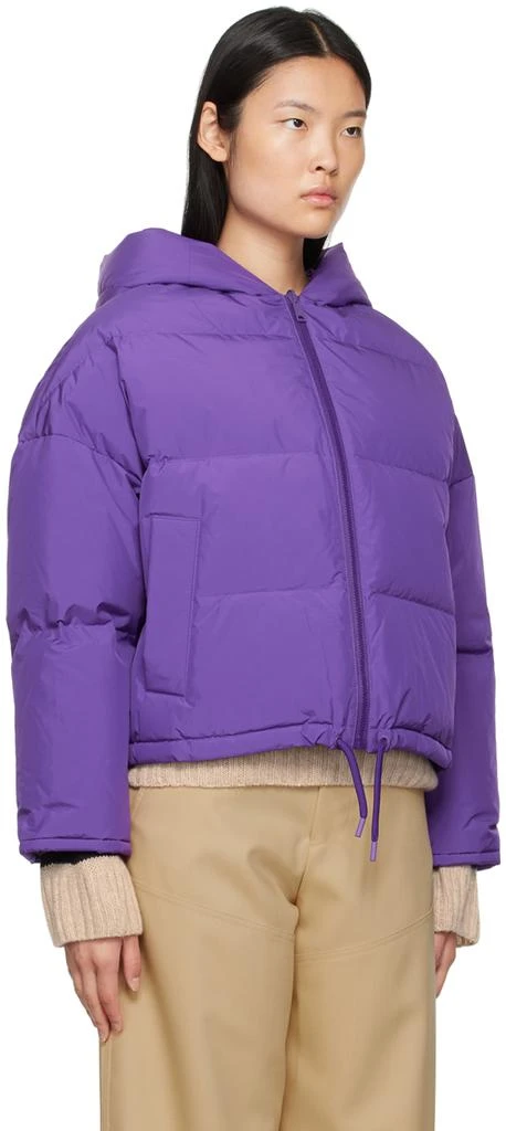 Yves Salomon Purple Hooded Reversible Down Jacket 2