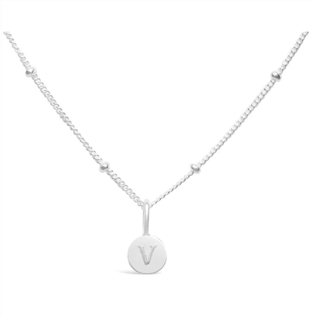 Stia Stia - Women
s Love Letters Mini Disk Letter Necklace - V