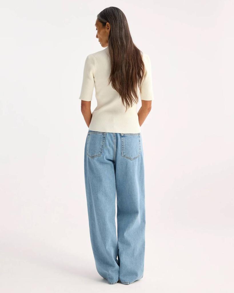 Rohe Rohe - Ribbed Knit Round Neck Short Sleeve Top