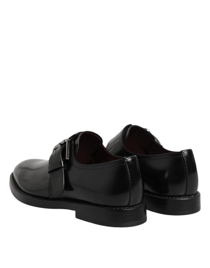 Dolce & Gabbana Dolce & Gabbana Black Leather Monk Strap Derby Formal Shoes 5