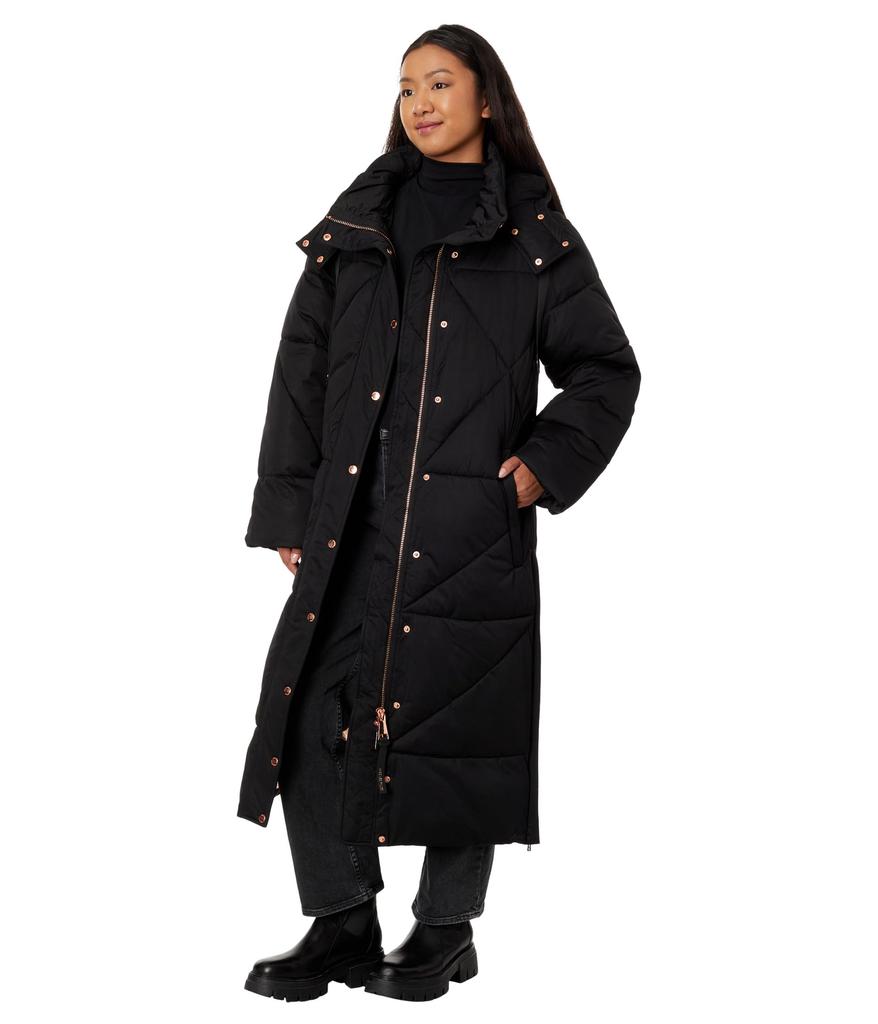 Avec Les Filles Coat Hooded Maxi Puffer