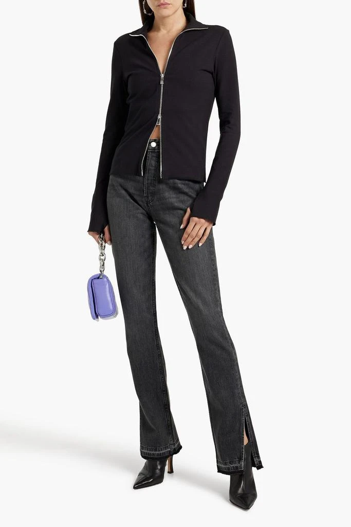 EB DENIM Unraveled Two high-rise straight-leg jeans 2
