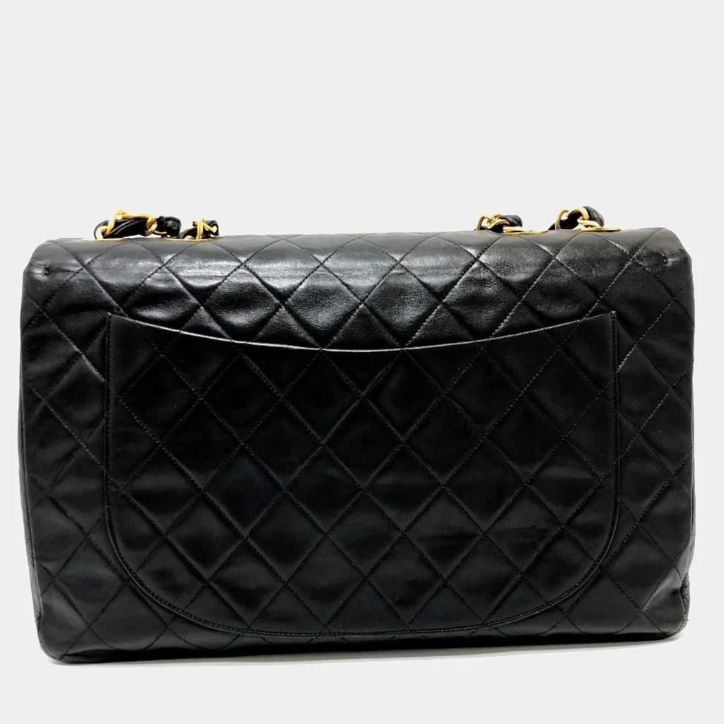 Chanel Chanel Black Quilted Lambskin Maxi Jumbo XL Classic Single Flap Bag 3